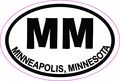 3in X 2in Oval Mm Minneapolis Minnesota Sticker By Stickertalk 