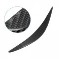 X Autohaux Carbon Fiber Front Lamp Headlight Eyelid Eyebrow Cover Trim For Infiniti Q50 2014-2019 Black