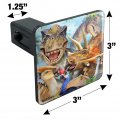 Dinosaur Jurassic Selfie T-rex Triceratops Brontosaurus Pterodactyl Parasaurolophus Tow Trailer Hitch Cover Plug Insert