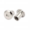Uxcell M6x10mm Female Thread Hex Socket Head Barrel Nut Furniture Fittings 30pcs
