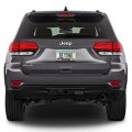 Ipick Image For Jeep Grand Cherokee Real Carbon Fiber Nameplate Chrome Stainless Steel License Plate Frame