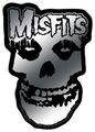 Licenses Products Misfits Logo And Skull Sticker Chrome 