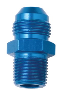 481621 Straight Aluminum Adapter Fitting 20 X 1 In Mpt Blue Anodized Finish Race Ready Reliability
