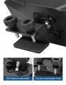 Kemimoto Rear View Boat Mirror 3 5 X10 Marine For Ski Pontoon Water Skiing Watercraft Surfing