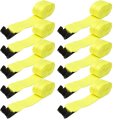 Boxer 10 Pack 4a X 30a Heavy Duty Winch Strap With Flat Hook Breaking Strength 16 200 Lbs Working Load Limit 5 400 For Flatbed 