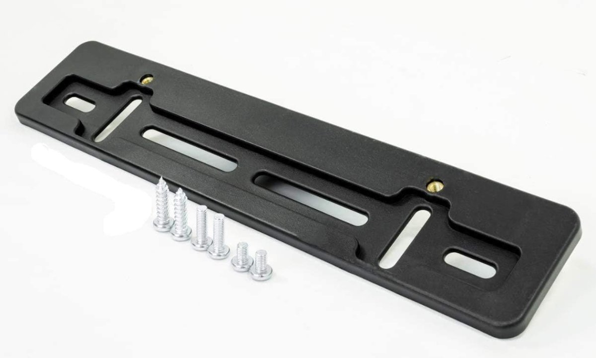 Front License Plate Bracket For Cadillac All Models 2 Pack Flat Bumper Mounting Kit With Screws And Bolts 5 In X 12 Black Abs