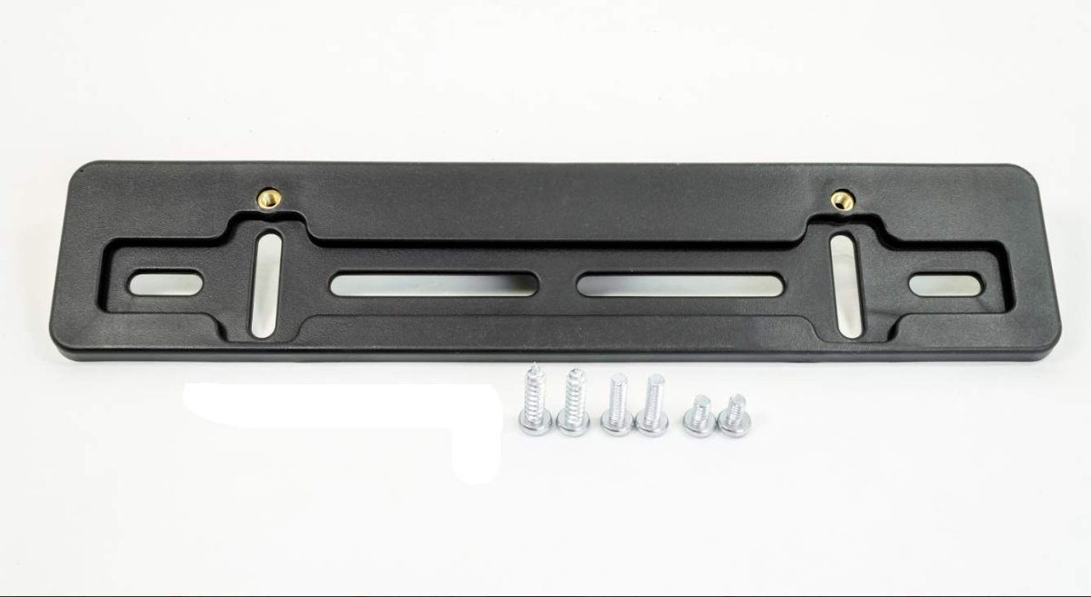 Front License Plate Bracket For Cadillac All Models 2 Pack Flat Bumper Mounting Kit With Screws And Bolts 5 In X 12 Black Abs