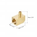 Uxcell Brass Pipe Fitting 90 Degree Barstock Street Elbow M6 Male X M10 Female 2pcs