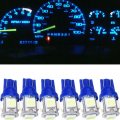 Wljh 6pcs T10 168 2825 W5w Led Bulbs 5-5050smd Car Light Interior Dome Reading Instrument Panel Cluster License Plate Dash