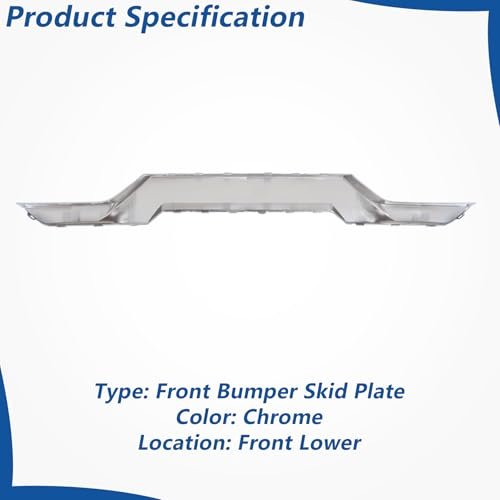 Chrome Front Bumper Lower Skid Plate For Silverado 1500 2016 2017 2018 And Ld 2019 Replacement Gm1044128 23243083