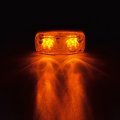 Astra Depot 2pcs 4 Round Red 24-led Brake Stop Running Tail Lamp Grommet Plug Kit And 14pcs 7x Amber 12-led Side Marker