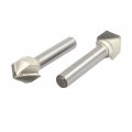Uxcell 90 Degree V-groove Router Bit 1 2 Dia With 4 Shank Steel Tipped V Grooving 2pcs Beige
