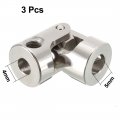 Uxcell 3pcs 4mm To 5mm Inner Dia Rotatable Universal Steering Shaft U Joint Coupler L24xd11