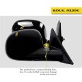 Ocpty Black Right Side Mirror Fit For 1994-1998 Chevy S10 Smooth Glass Manual Fold Non-heated
