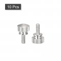 Uxcell Knurled Thumb Screws M3x8mm Brass Shoulder Bolts Grip Knobs Fasteners Nickel Plated 10pcs