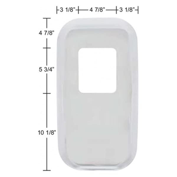 United Pacific 41751b Chrome Shift Plate Cover For Peterbilt Trucks Fits S22-6041m01-234