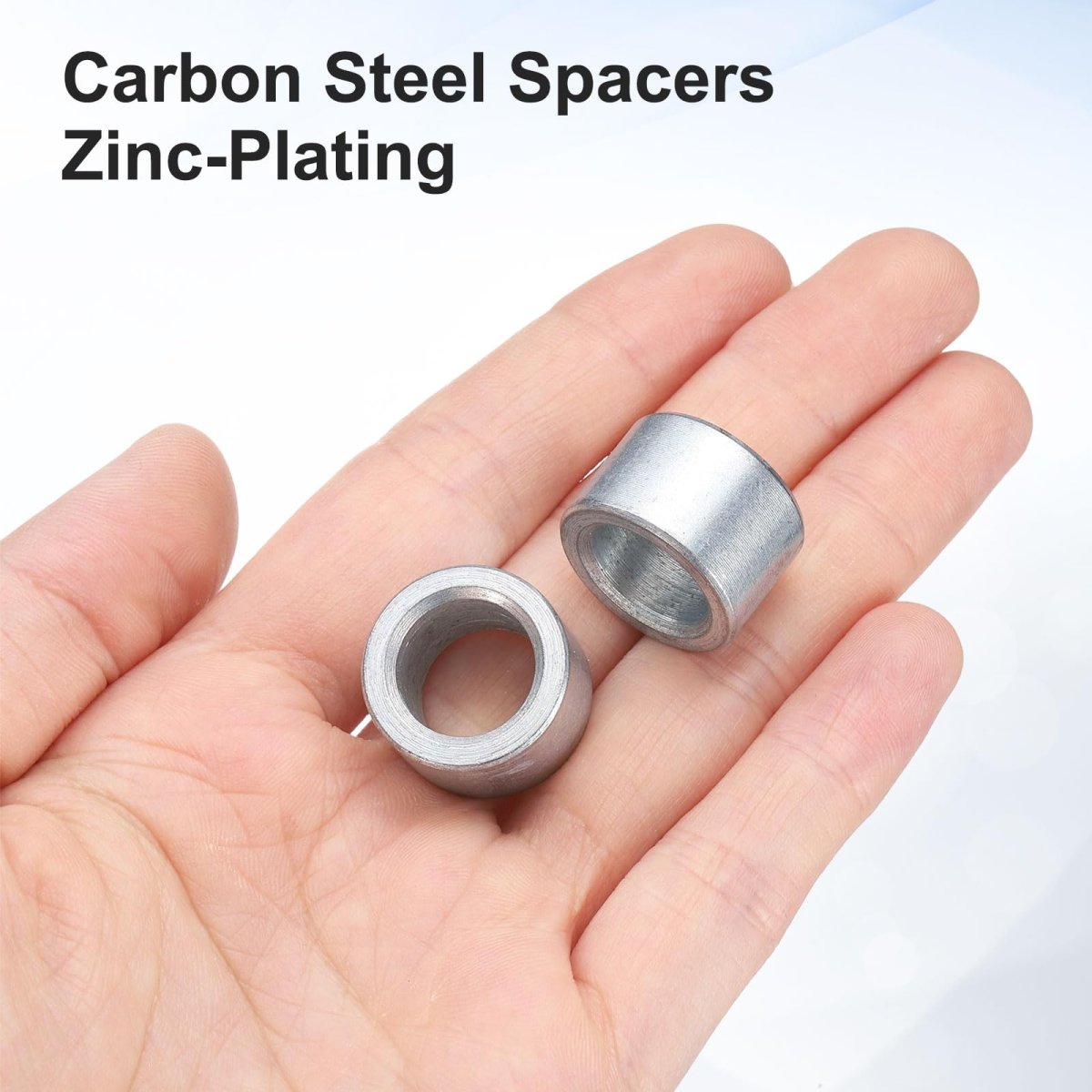 2 Pcs Galvanized Steel Spacer 1 Bore X 3 4 Od Length Unthreaded Standoff Bushing Plain Finish Round Metal Fits M12 Screws Bolts