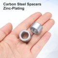 2 Pcs Galvanized Steel Spacer 1 Bore X 3 4 Od Length Unthreaded Standoff Bushing Plain Finish Round Metal Fits M12 Screws Bolts