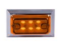 Maxxima M20321y Amber Rectangular Led Clearance Marker Light With Chrome Trim 