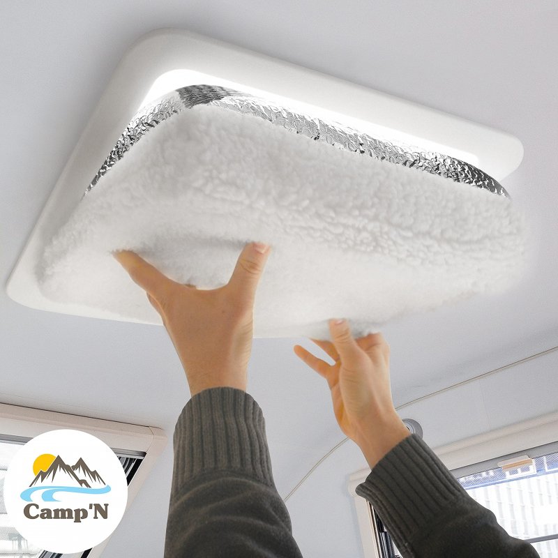 Universal 14 In X Rv Vent Skylight Insulator Inflatable Shade With Reflective Heat Shield 2 Pack