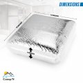 Universal 14 In X Rv Vent Skylight Insulator Inflatable Shade With Reflective Heat Shield 2 Pack