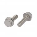 Uxcell M6x20mm Thread 304 Stainless Steel Hex Head Serrated Flange Screw Bolt 8pcs
