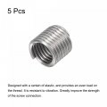 Uxcell Wire Thread Inserts 1 23 Unc 1 5d 304 Stainless Steel Helical Type Coiled Screw Repair Threaded Sleeve Sheath 5pcs