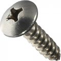 4 X 1 2 Truss Head Sheet Metal Screws Full Thread Phillips Drive Stainless Steel 18-8 Bright Finish Self-tapping Quantity 100 
