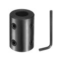 Shaft Coupling 1 2 Bore Od 1-1 Length Black Oxide Plated Steel Rigid With Hex Wrench For 3d Printers Motor Wheel 4 Screws Each 