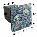 Zombie Pattern Dead Corpses Undead Horror Tow Trailer Hitch Cover Plug Insert