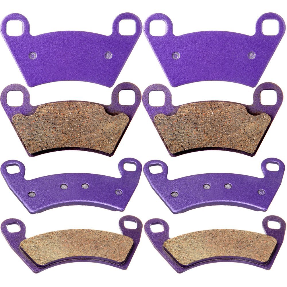 Front And Rear Carbon Fiber Brake Pads 4 Pair For Polaris Ranger 400 500 700 800 900 Crew Ev Rzr Fa354 Fa452 2008 2014