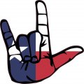 Stickertalk Texas Flag I Love You Hand Sticker 5 Inches By 