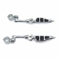 Chrome Long Angled Adjustabl Mounting Kit Stiletto Shape Foot Peg For Goldwing Vtx1300 Shadow Valkyrie Triumph Rocket Equip 1-1