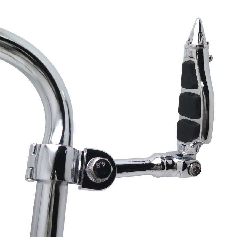 Chrome Long Angled Adjustabl Mounting Kit Stiletto Shape Foot Peg For Goldwing Vtx1300 Shadow Valkyrie Triumph Rocket Equip 1-1