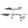 Chrome Long Angled Adjustabl Mounting Kit Stiletto Shape Foot Peg For Goldwing Vtx1300 Shadow Valkyrie Triumph Rocket Equip 1-1 