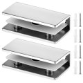 Glass Shelf Brackets 2 Pcs Sus304 Stainless Steel Bracket Adjustable Shower Clamps Design With Anti-slip Features For 8-12mm 