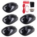 Cab Marker Light 5pcs Smoke Lens Top Roof Running Assembly With Amber Led Bulbs And Wiring Switch For Dodge Ram 1500 2500 3500