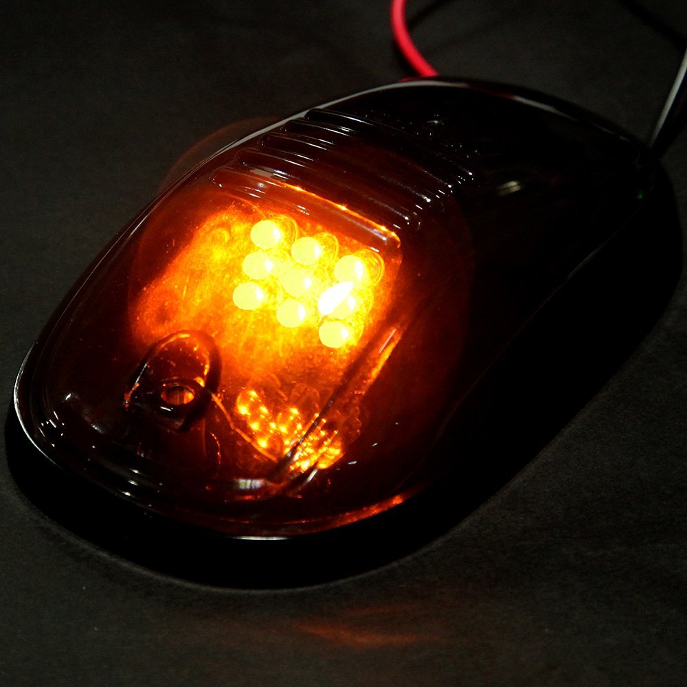 Cab Marker Light 5pcs Smoke Lens Top Roof Running Assembly With Amber Led Bulbs And Wiring Switch For Dodge Ram 1500 2500 3500