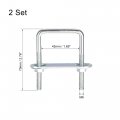 Uxcell Square U-bolts 1-5 8 42mm Inner Width Carbon Steel M6 With Nuts Frame Plate Round Washers 2 Set