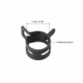 Uxcell Spring Band Type Clamp 11mm Inner Dia Fit 11 5-12 2mm Od Hose Fuel Line Silicone Tube Clips Black Manganese Steel 30pcs