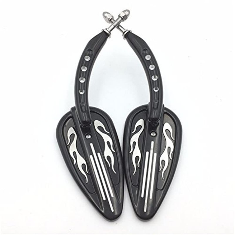 Httmt For H-d Cruiser Chopper Hond Suzuk Motorcycle Black Rearview Side Mirrors