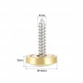 Uxcell Mirror Screws Decorative Caps Cover Nails Polished Gold 14mm 8pcs