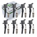 Partszen Dg508 Ignition Coil Sp479 Spark Plug For Ford Crown Victoria Expedition F-150 F-250 Mustang Lincoln Mercury Explorer 4 
