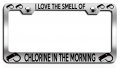 I Love The Smell Of Chlorine In Morning Coach Chrome Metal License Plate Frame Tag Holder S25 