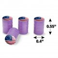 Betsy Ross 1776 American Flag Tire Rim Wheel Aluminum Valve Stem Caps