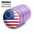 Betsy Ross 1776 American Flag Tire Rim Wheel Aluminum Valve Stem Caps