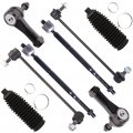 8pc Front Suspension Kit Sway Bar Links Inner Outer Tie Rod Ends And Steering Boots For 2005 2007 Chevy Equinox 2006 Pontiac 
