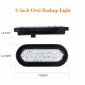 Npauto 2pcs 6 Oval Led Trailer Lights 24 White Reverse Backup Waterproof Stop Turn Tail Light For Rv Trucks