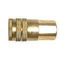 Interstate Pneumatics Ch0b 1 4 Industrial Coupler Female Npt Brass 