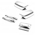 Sizver Chrome Top Half Mirror Covers 2door Handles Tail Gate Cover For 2014-2018 Gmc Sierra 1500 